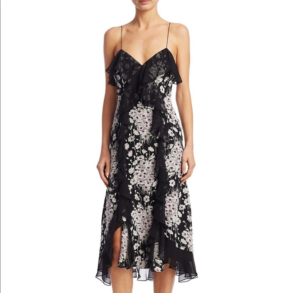 Cinq à Sept Joelle Floral Silk Dress